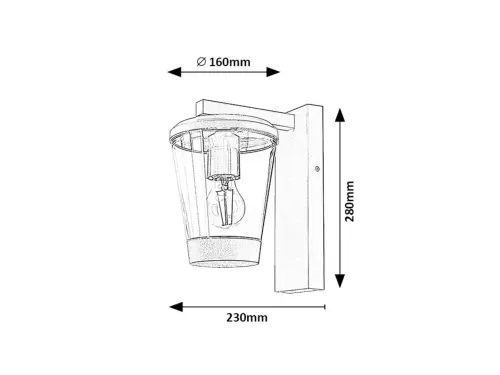 Záhradné svietidlo Rabalux 7266 1x40W E27 230V IP44